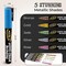 Chalk Markers - 24 Vibrant, Erasable, Non-Toxic, Water-Based, Reversible Tips. For Glass or Chalkboard Markers for Businesses, Restaurants, Liquid Drawing Chalk (Vibrant 6mm)
